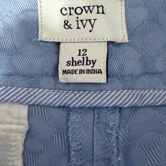 Crown & Ivy light blue  Shorts with Scalloped Hem Size 12 - Picture 3 of 3